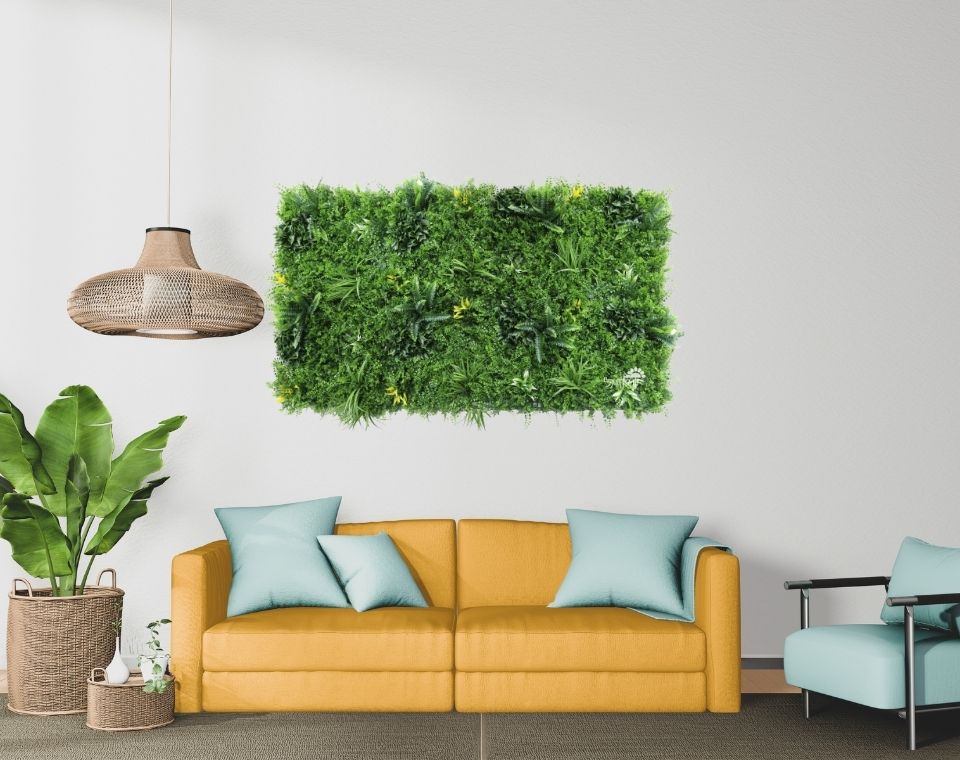 קיר ירוק מודולרי - עלה משולב מתפרץ | 50/50 ס״מ