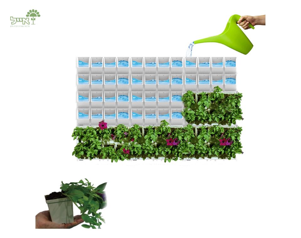 קיר ירוק מערכת מודולרית אורגני | 72 תאים