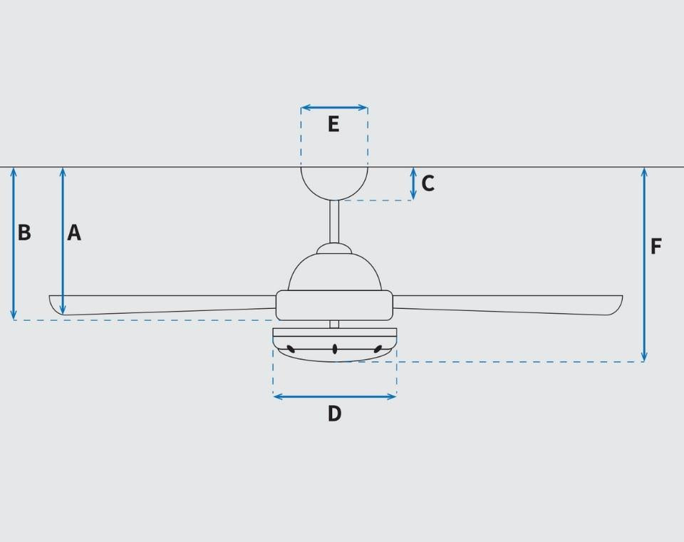 מאוורר תקרה דקורטיבי 42" | דגם Talia | לבן | כולל גוף תאורה מובנה